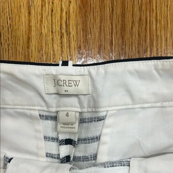 J. Crew Women's Black and White Striped Shorts - Picture 2 of 2